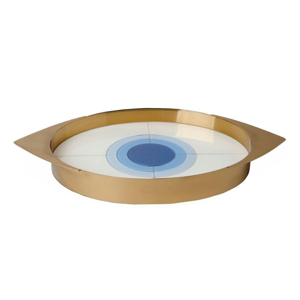 Jonathan Adler - Harlequin Eye Tray - Multi Blue- JA3-A