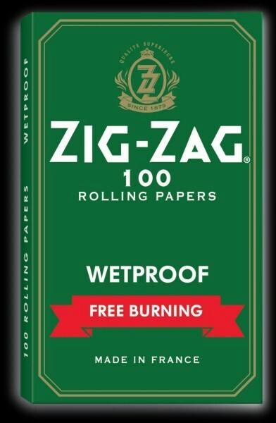 Zig Zag - Green Papers - Waterproof - "Regular Size" - CB05-B (RIGHT)