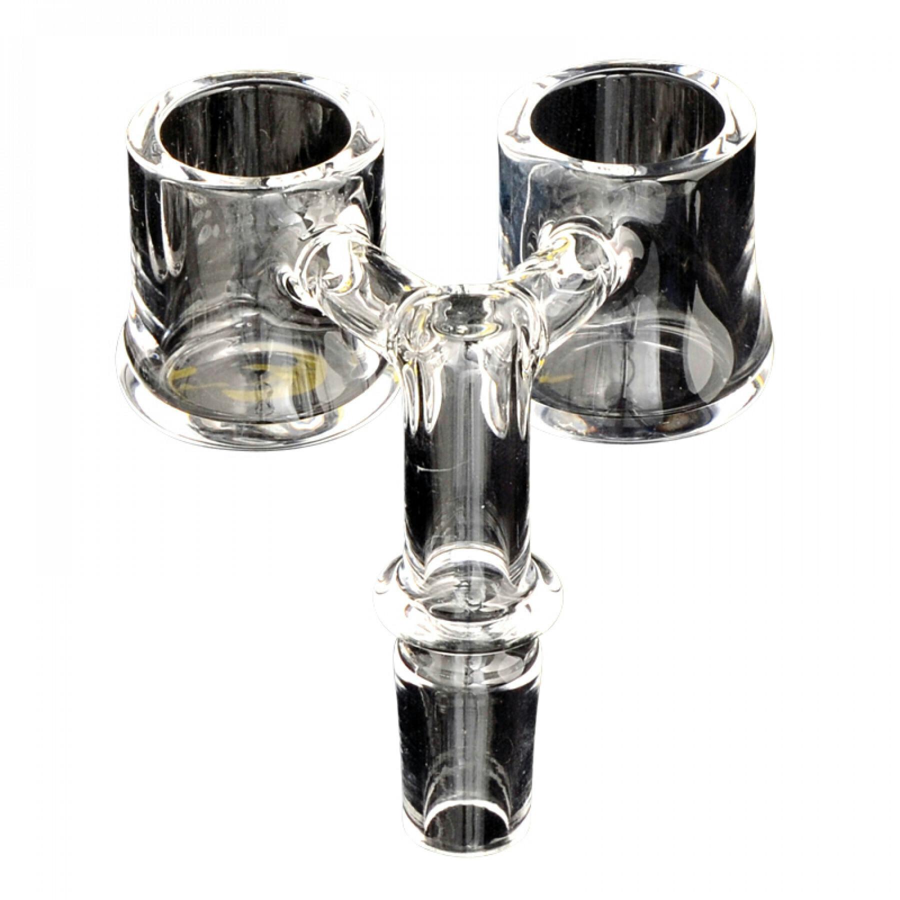 Gear Premium - Male 45° Clear Dual Bucket Banger 19mm - GX1173 - Display