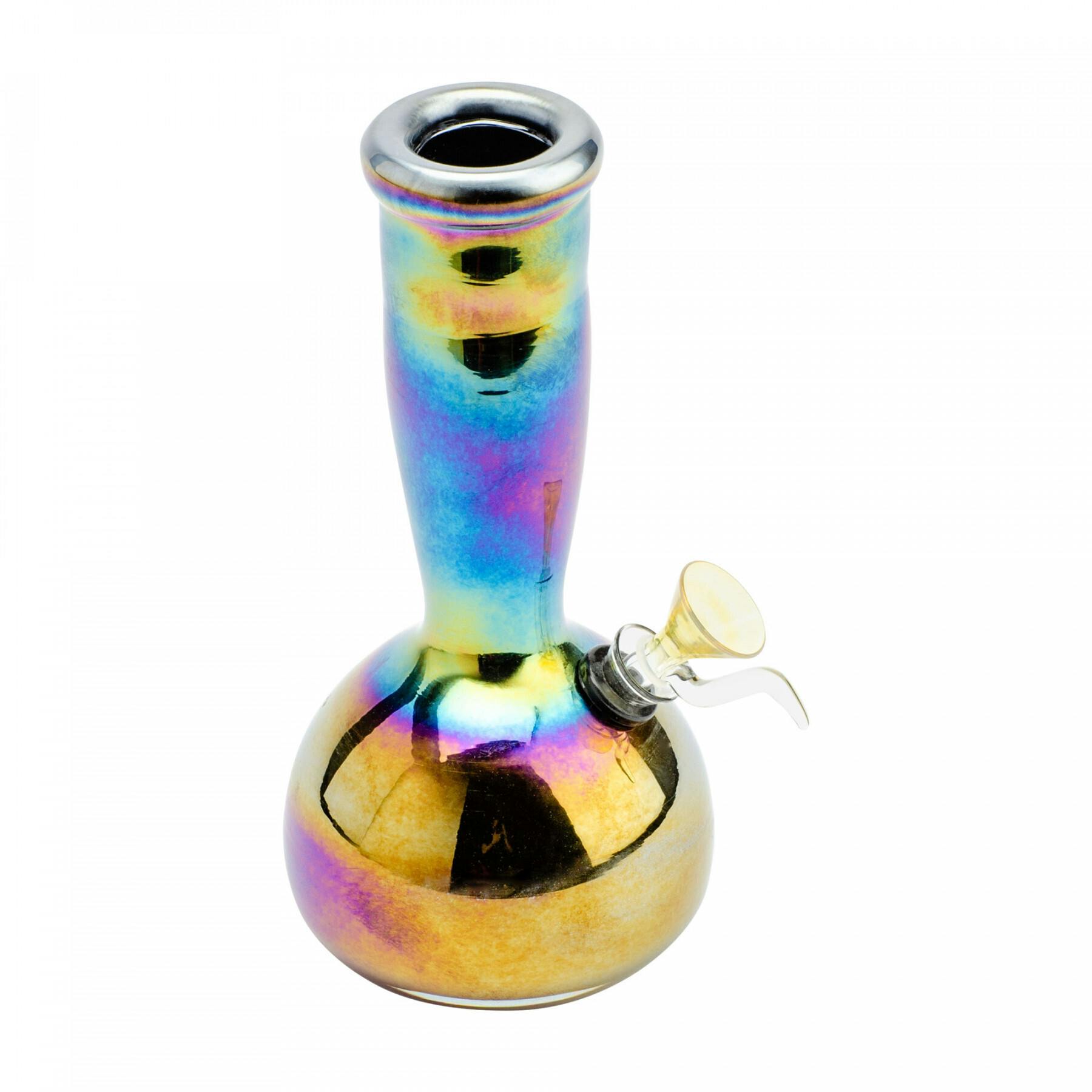 Retro Glass - 8" Platinum Metallic Aerolite Bubble Tube Bong - RM50 - U4I