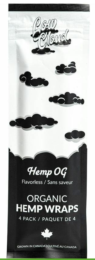 Low Cloud Organic Hemp wraps 4 pack Hemp OG - CB06-C