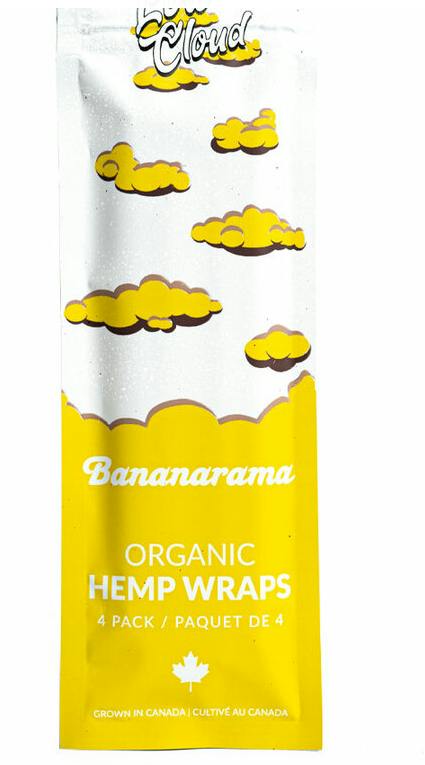 Low Cloud Organic Hemp wraps 4 pack- Bananarama- CB06-F