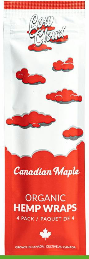 Low Cloud Organic Hemp wraps 4 pack- Canadian Maple- CB06-E