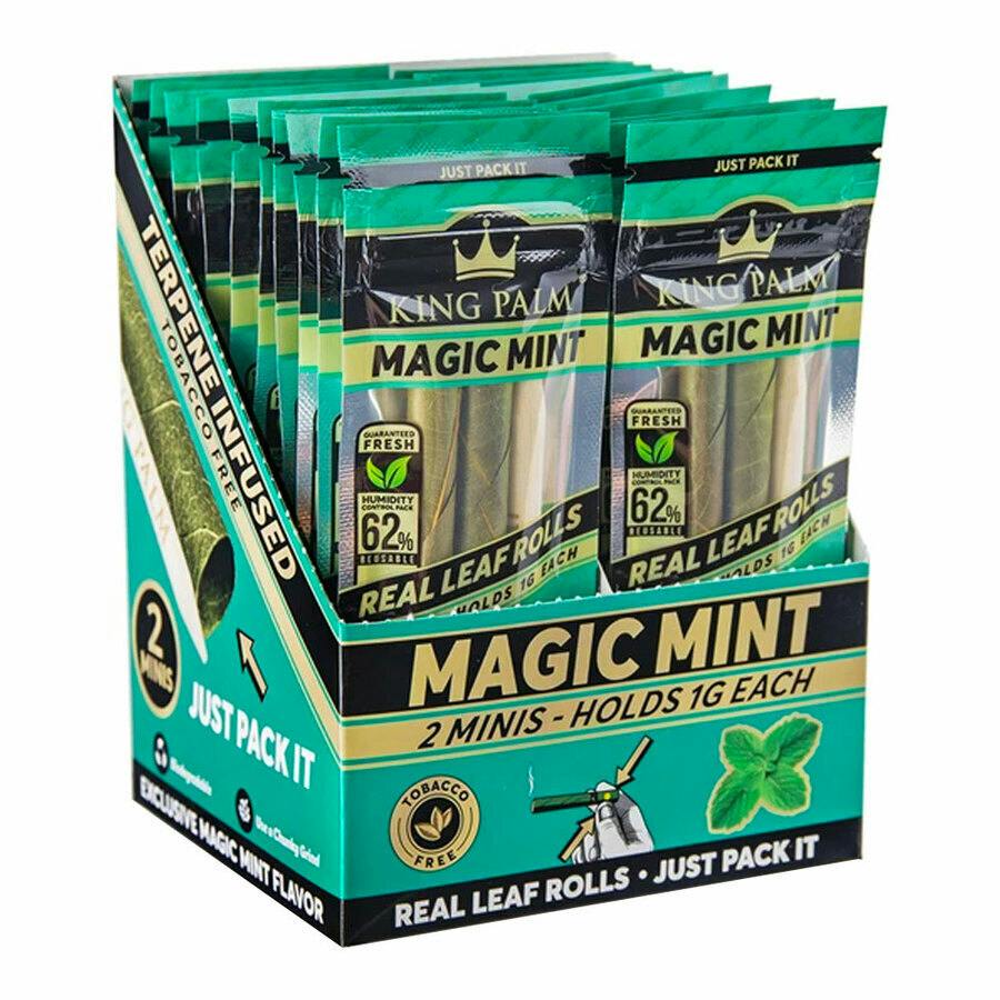 King Palm - Magic Mint Terps Mini Pre-Rolls - 2 pack Real Leaf Rolls CB04-D