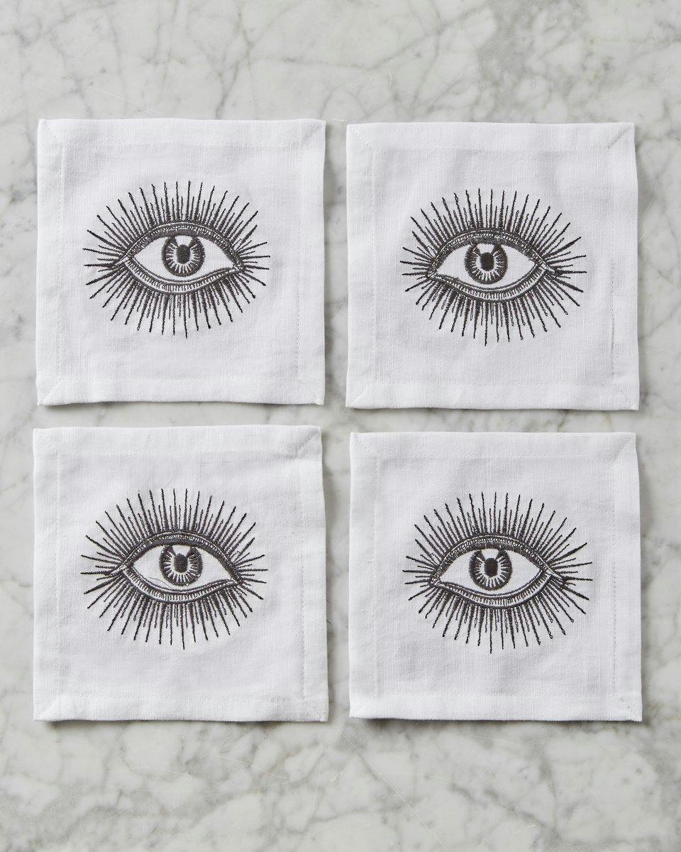 Jonathan Adler - Cocktail Napkin set of 4 eyes - JA2-A