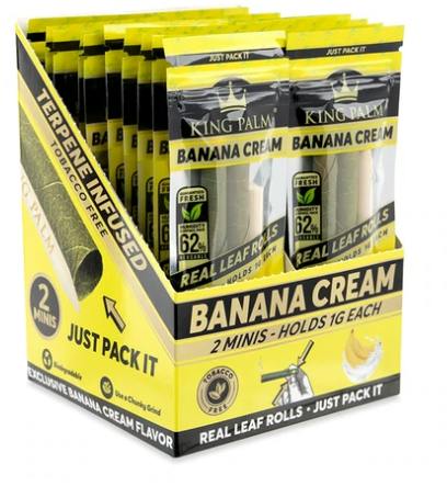 KING PALM - MINI BANANA CREAM PRE-ROLLED - 2 PACK - CB04-F
