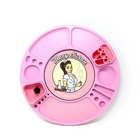 Blazy Susan Pink Spinning Rolling Tray- display - U3 (BACK)