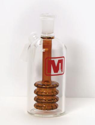 101 PERCULATOR QUAD TIRE PERC ASH CATCHER 14MM 45 DEGREES MARLEY GLASS - ASSORTED COLOURS - S1A