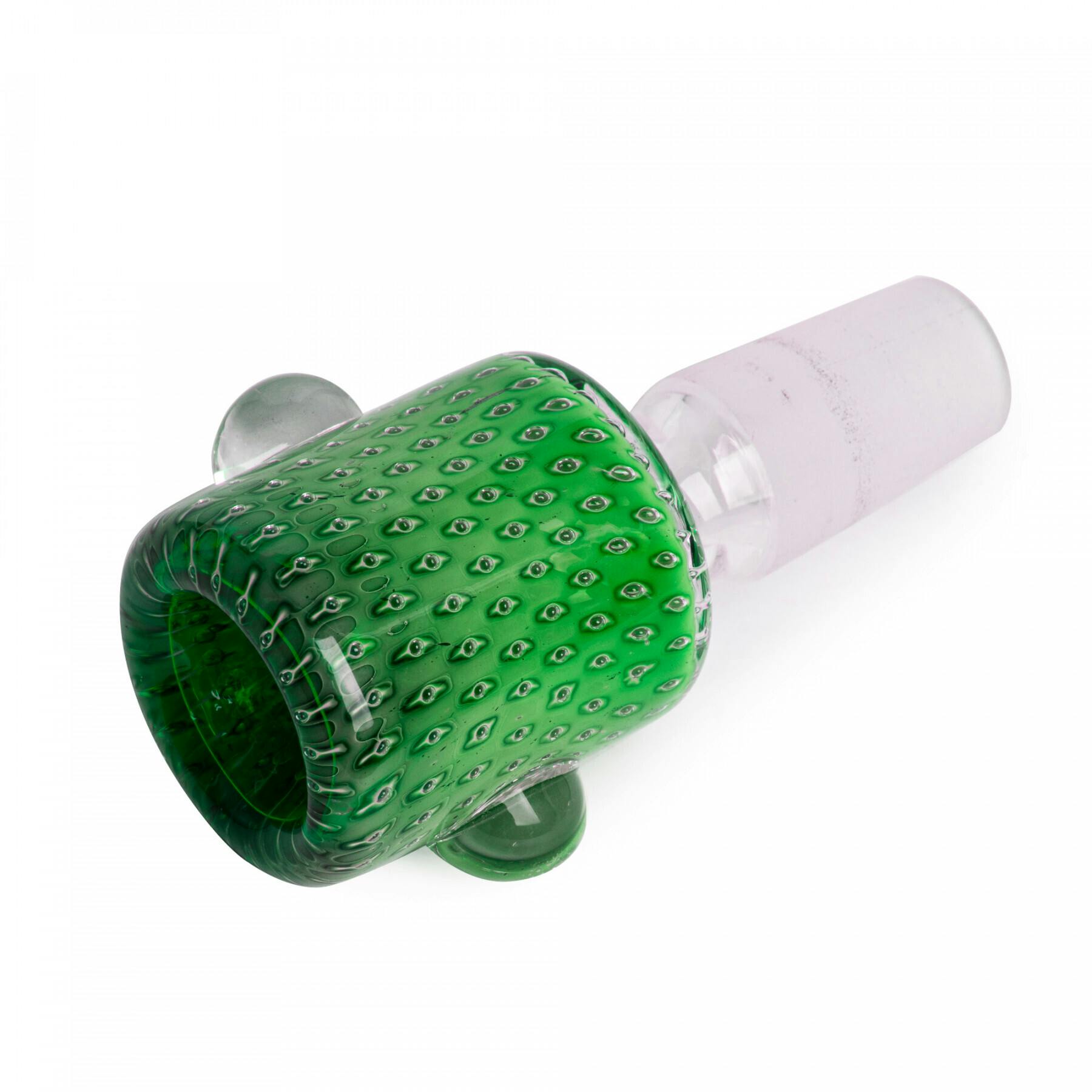 RED EYE GLASS® 14mm Bubble Trap Barrel Bowl Pull-Out Green - Display