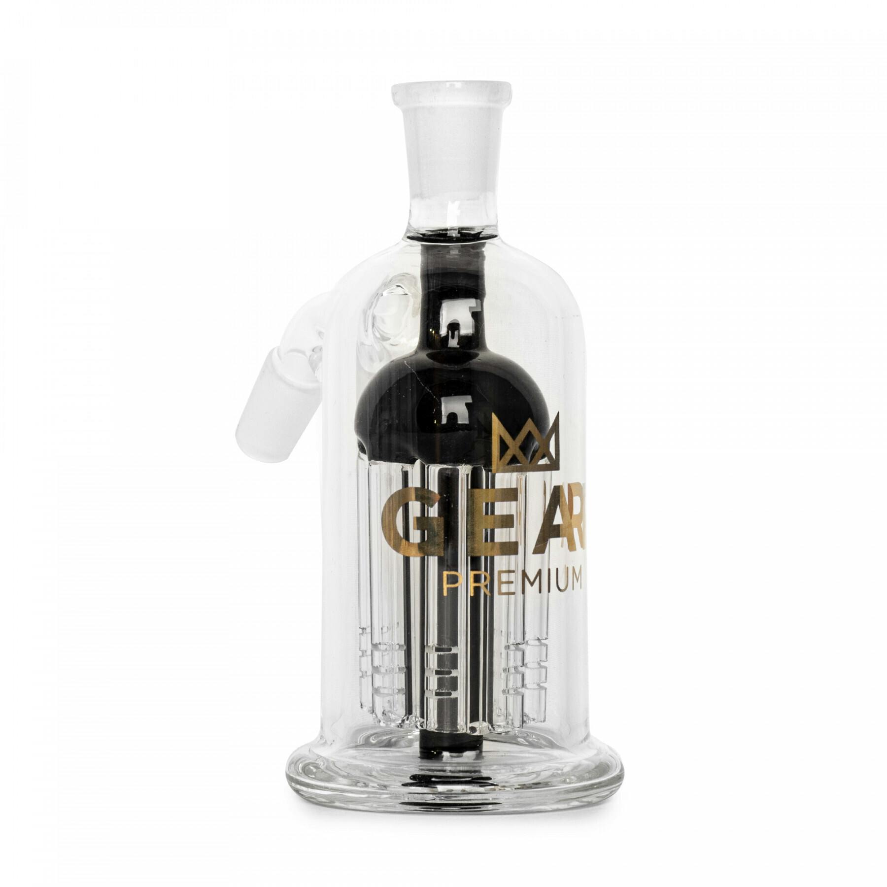 GEAR PREMIUM® 14mm 45 Degree Ash Catcher W/8-Arm Tree Perc Black - DISPLAY