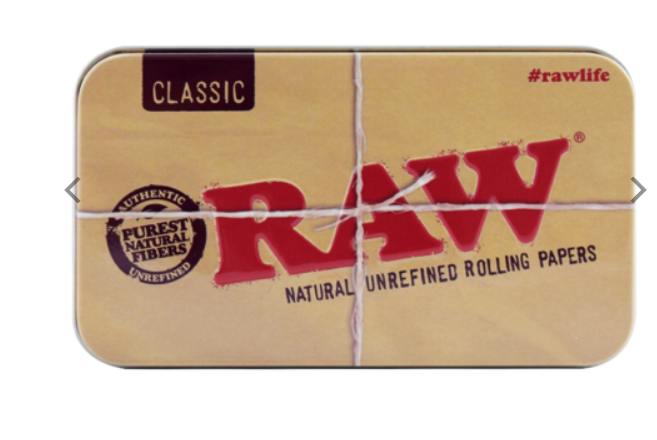 RAW METAL TIN CASE - 4.5" X 2.5" X 1" - CB08-F (RIGHT)