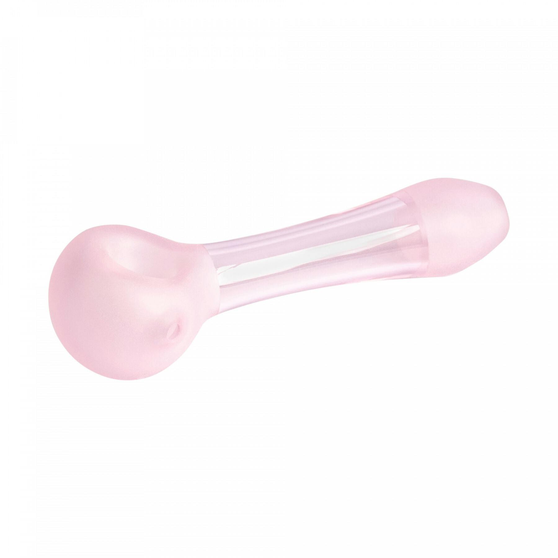 RED EYE GLASS - 4.25" Pink Window Pane Hand Pipe - DISPLAY