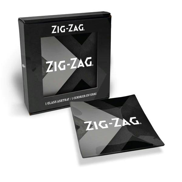 Zig Zag - Shatter Resistant Glass Ashtray (Black) - FRK-70 (LEFT)