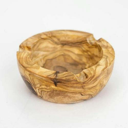 OLIVE WOOD ASH TRAY/SMOKER'S GIFT - W4