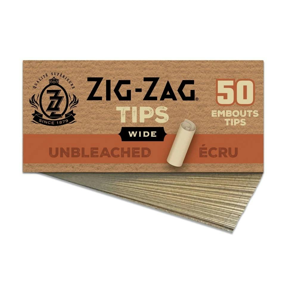 Zig-Zag - Unbleached Wide Tips - CB05-C (LEFT)