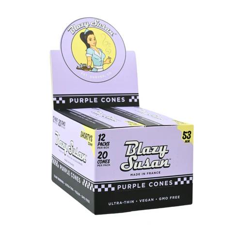Blazy Susan - Purple Shortys 53mm Pre-rolled Cones - Purple