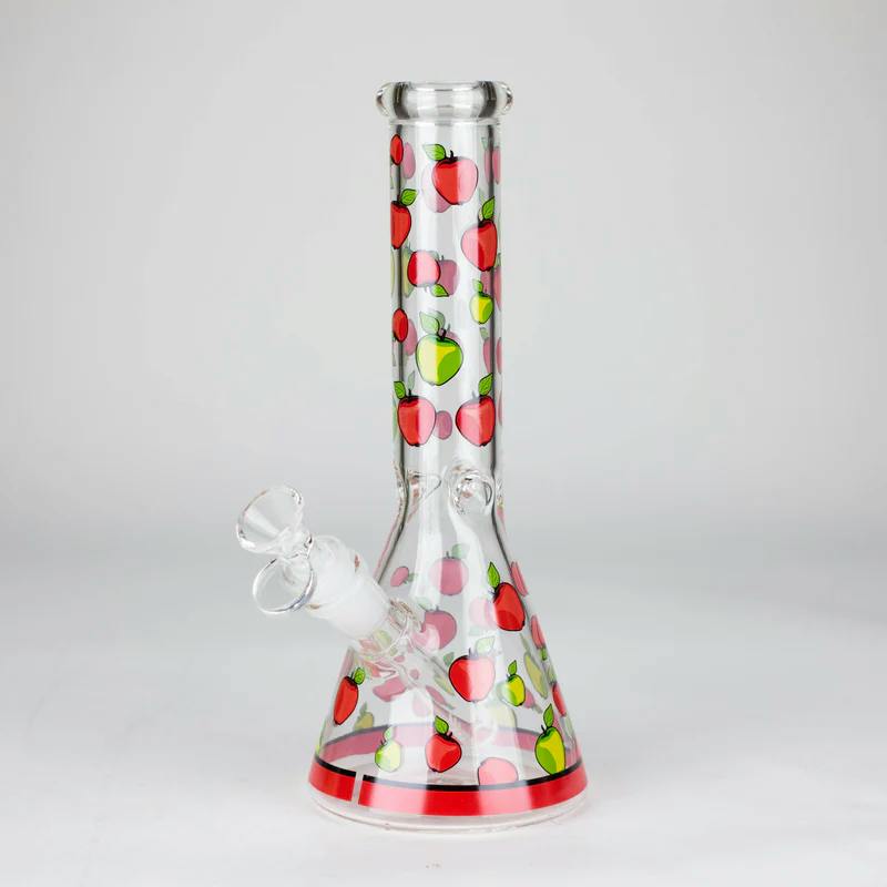 O 10" Glass Bong with fruit design