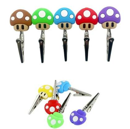 Silicone Mushroom Roach Clip - Assorted Colour - CB01-A