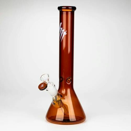 O HIT | 12" Color Glass Water Pipe - HIT587 - Amber - U4D