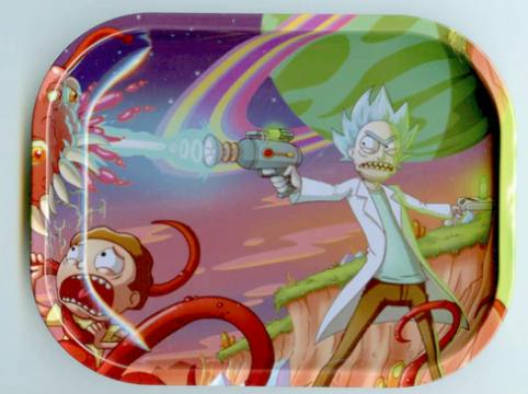 Rick and Morty Blaster Small Rolling Tray - U3E (BACK)