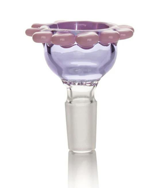 RED EYE GLASS - 14MM PINK FLOWER PULL OUT - FRK-79