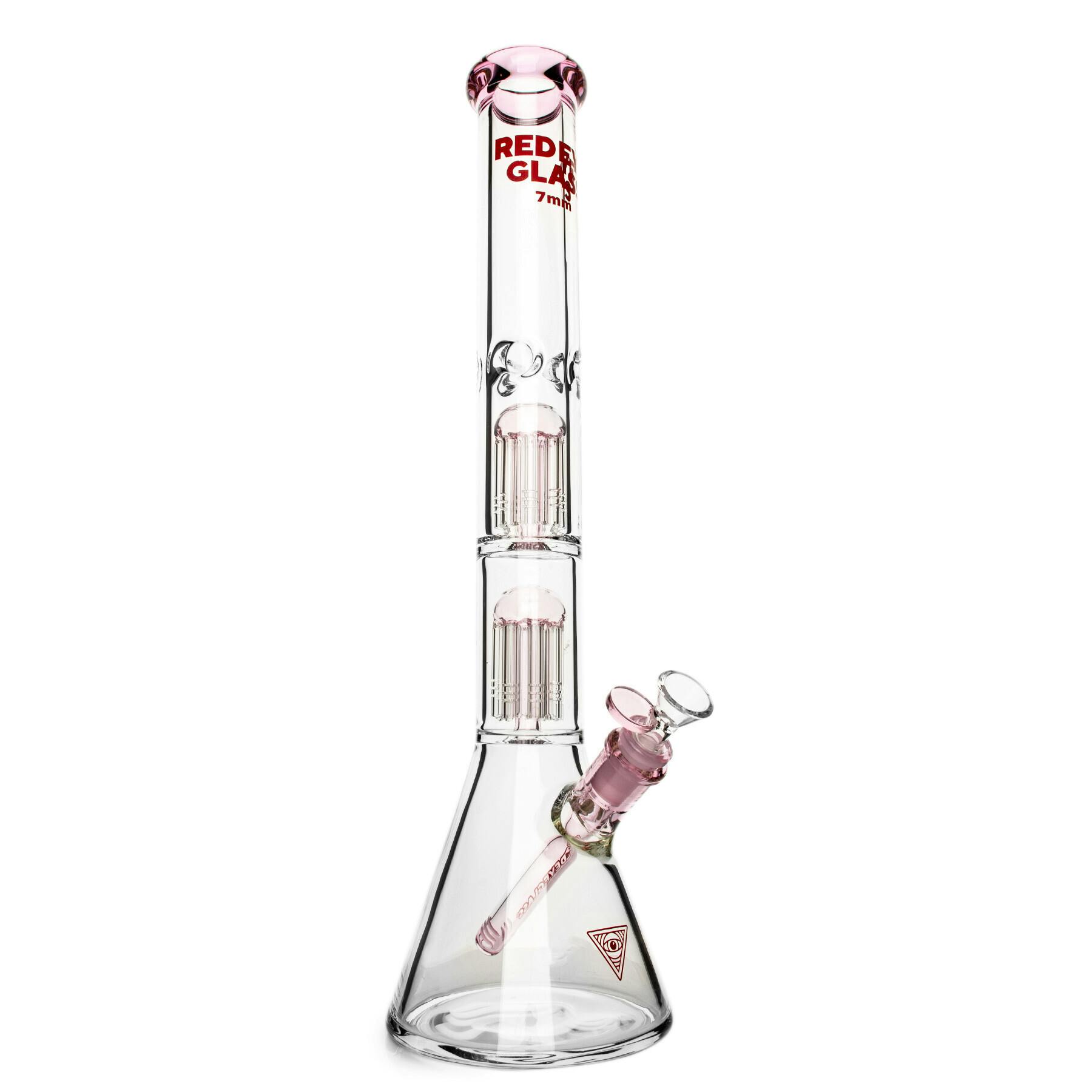 Red Eye Glass | 18" 7mm Wildwood Triple Chamber Beaker Base | Bong