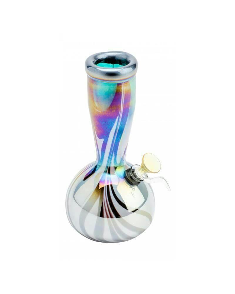 Retro Glass | 8" Platinum Metallic Aerolite Bubble Tube | Bong