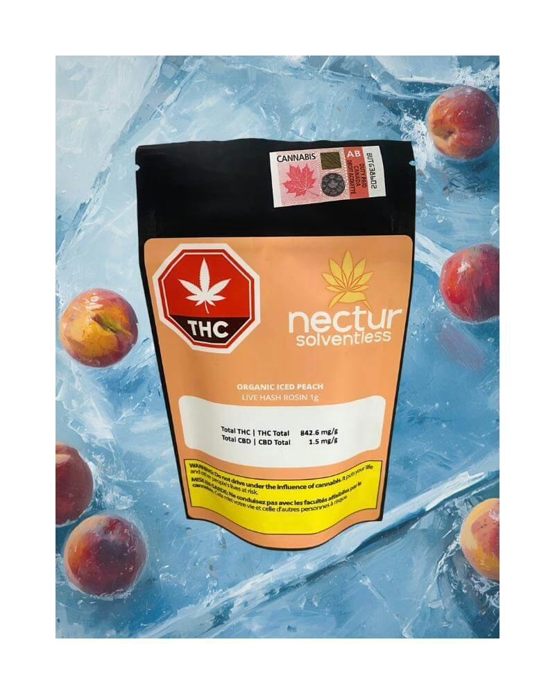 Solventless Organic Iced Peach Live Hash Rosin | 1g