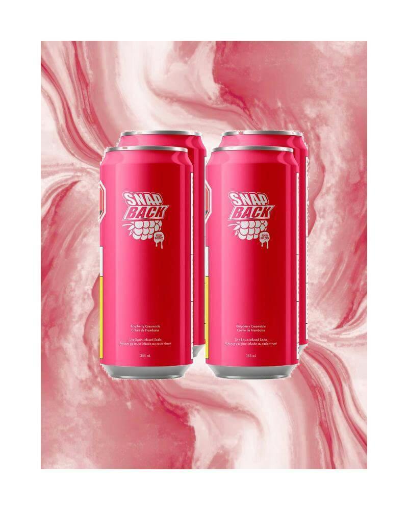 Raspberry Creamsicle Rosin-Infused Soda 4-Pack | 10mg THC
