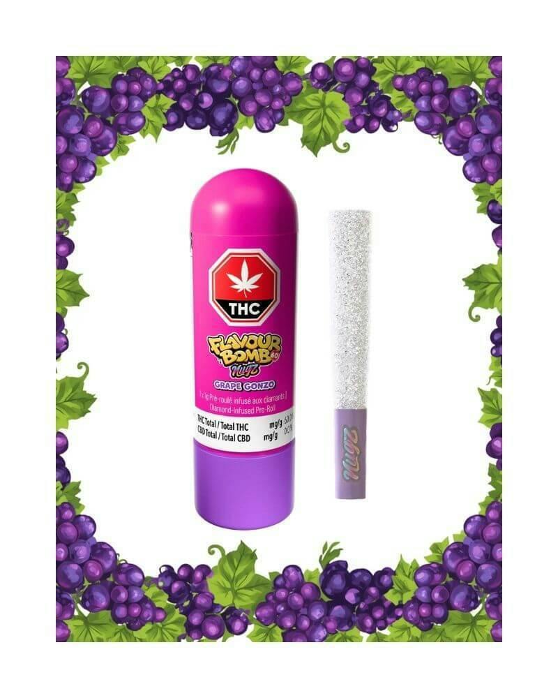 Flavour Bomb Grape Gonzo Infused Pre-Roll | 1 x 1g