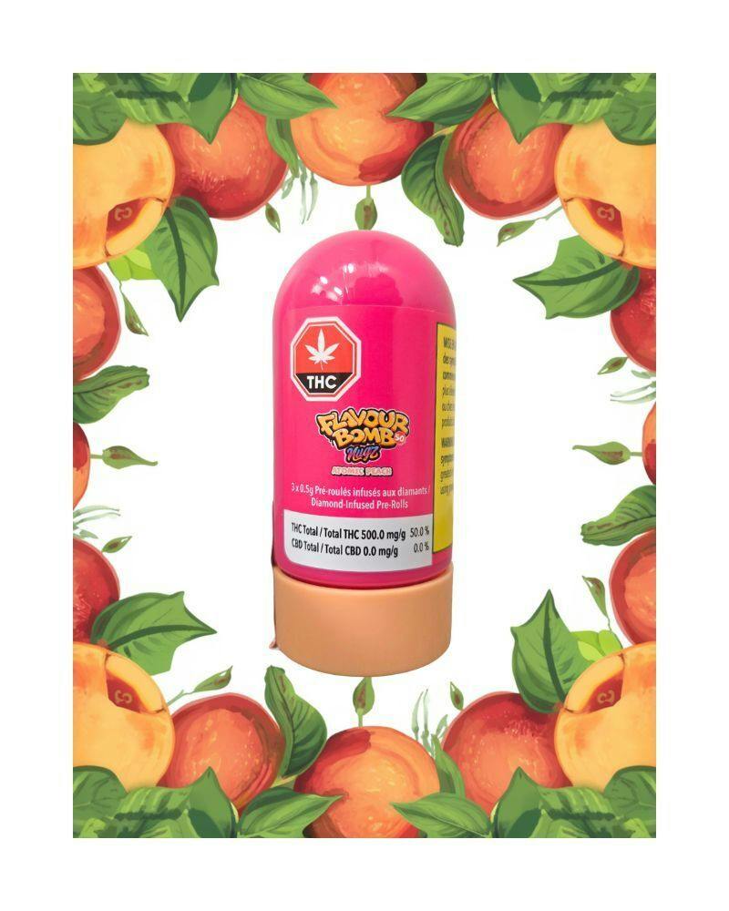 Flavour Bomb Atomic Peach Infused Pre-Rolls | 5 x 0.5g
