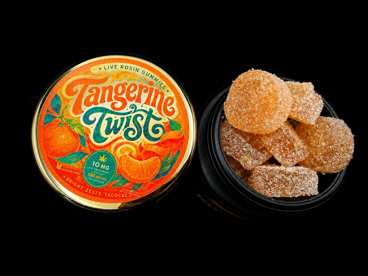 TACOCAT | Tangerine Twist | Lve Rosin Gummies | 100MG