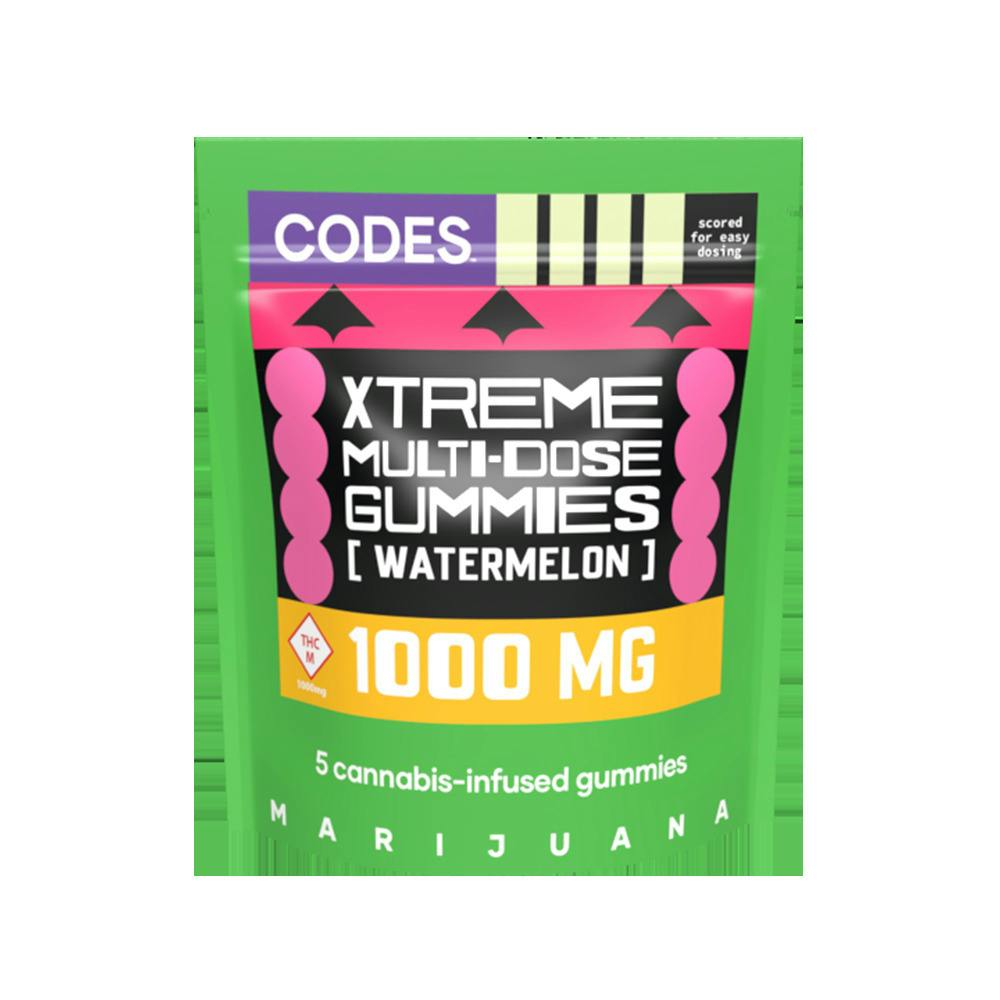 Codes: Xtreme Gummies | Watermelon | 1000mg | 10pk
