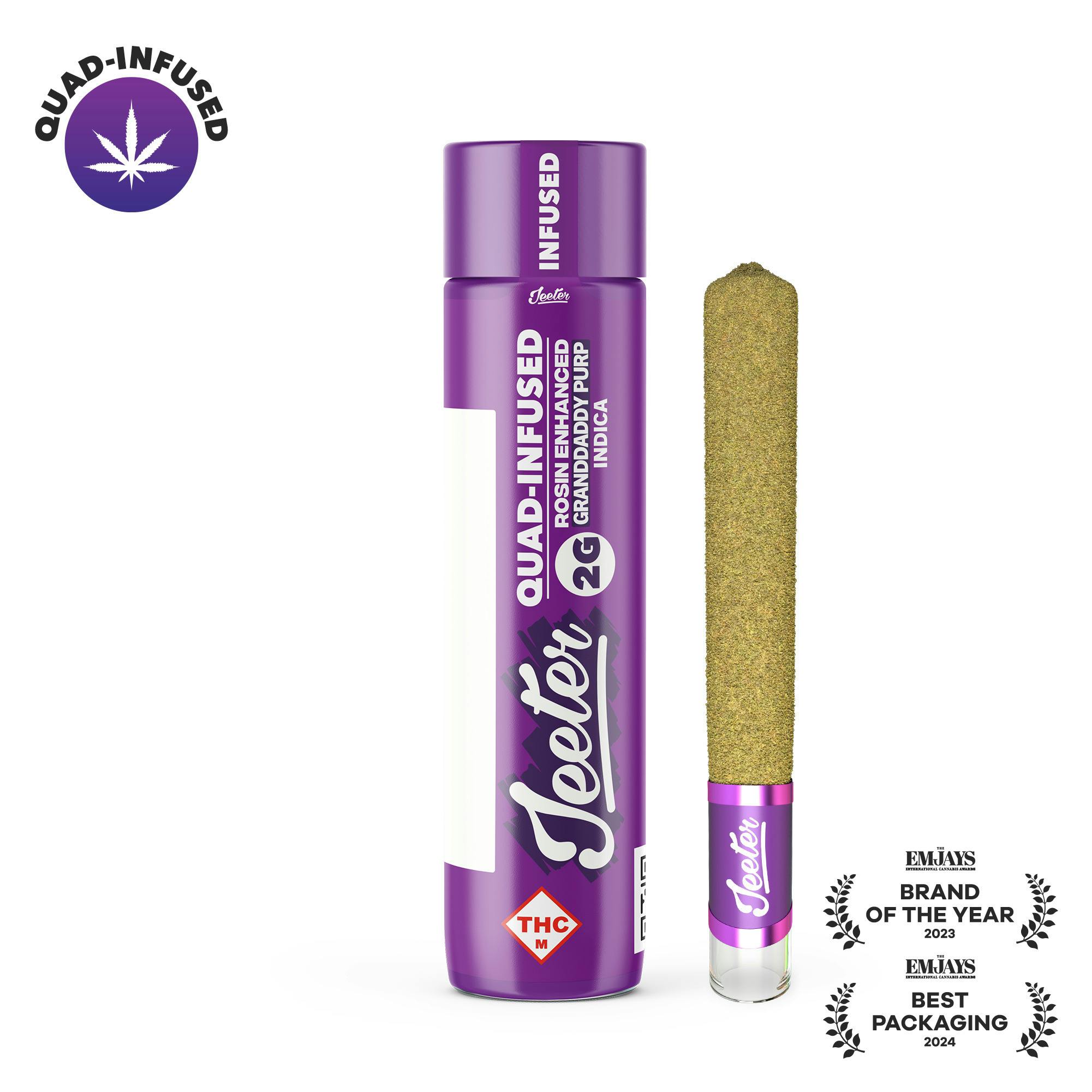 Jeeter: Quad Infused XL Pre-Roll | Granddaddy Purple