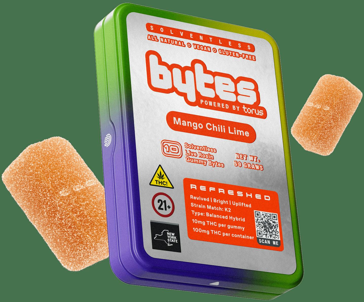 Bytes - Mango Chilli Lime - Rosin Gummies (100mg)
