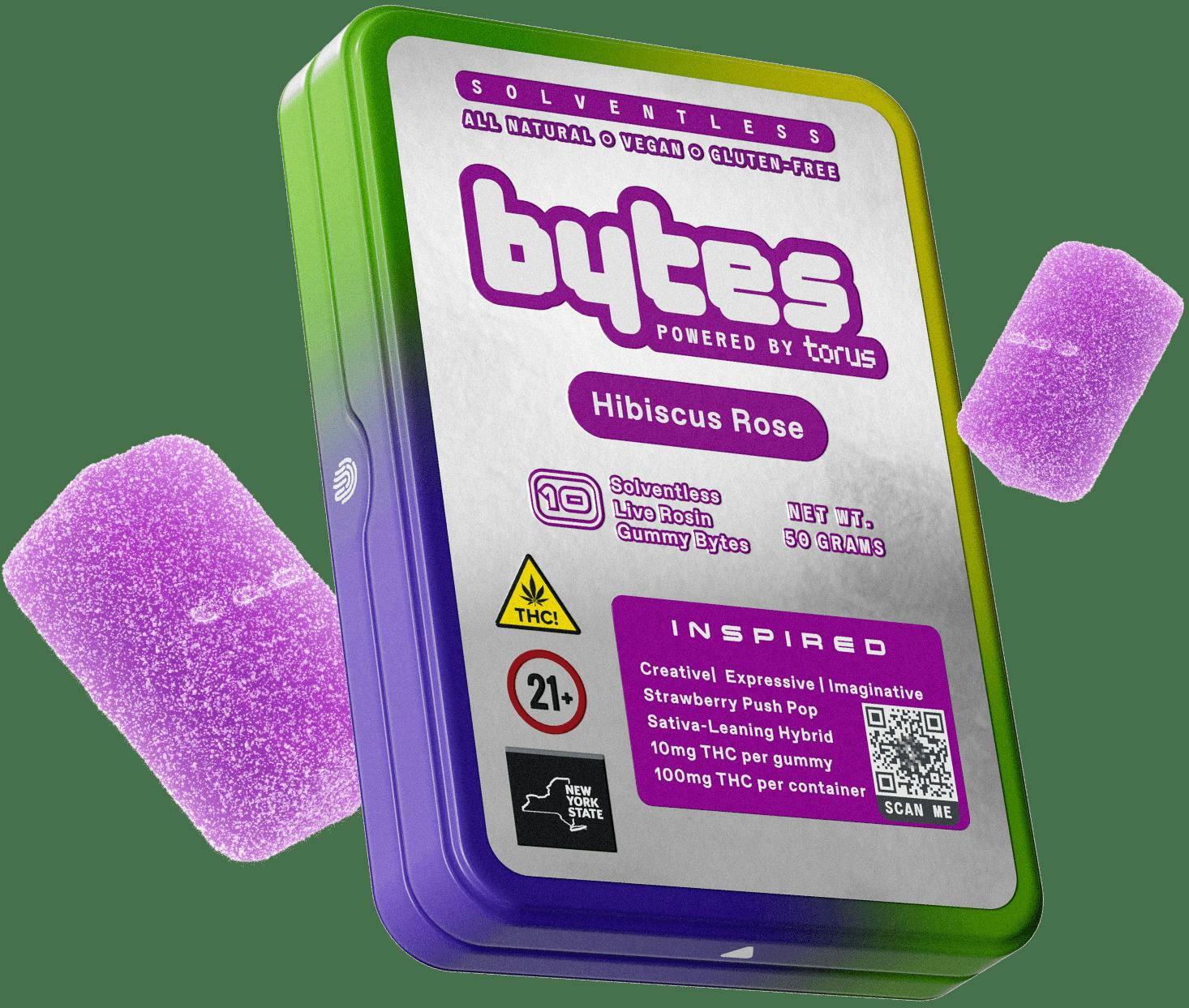 Bytes - Hibiscus Rose - Rosin Gummies (100mg)