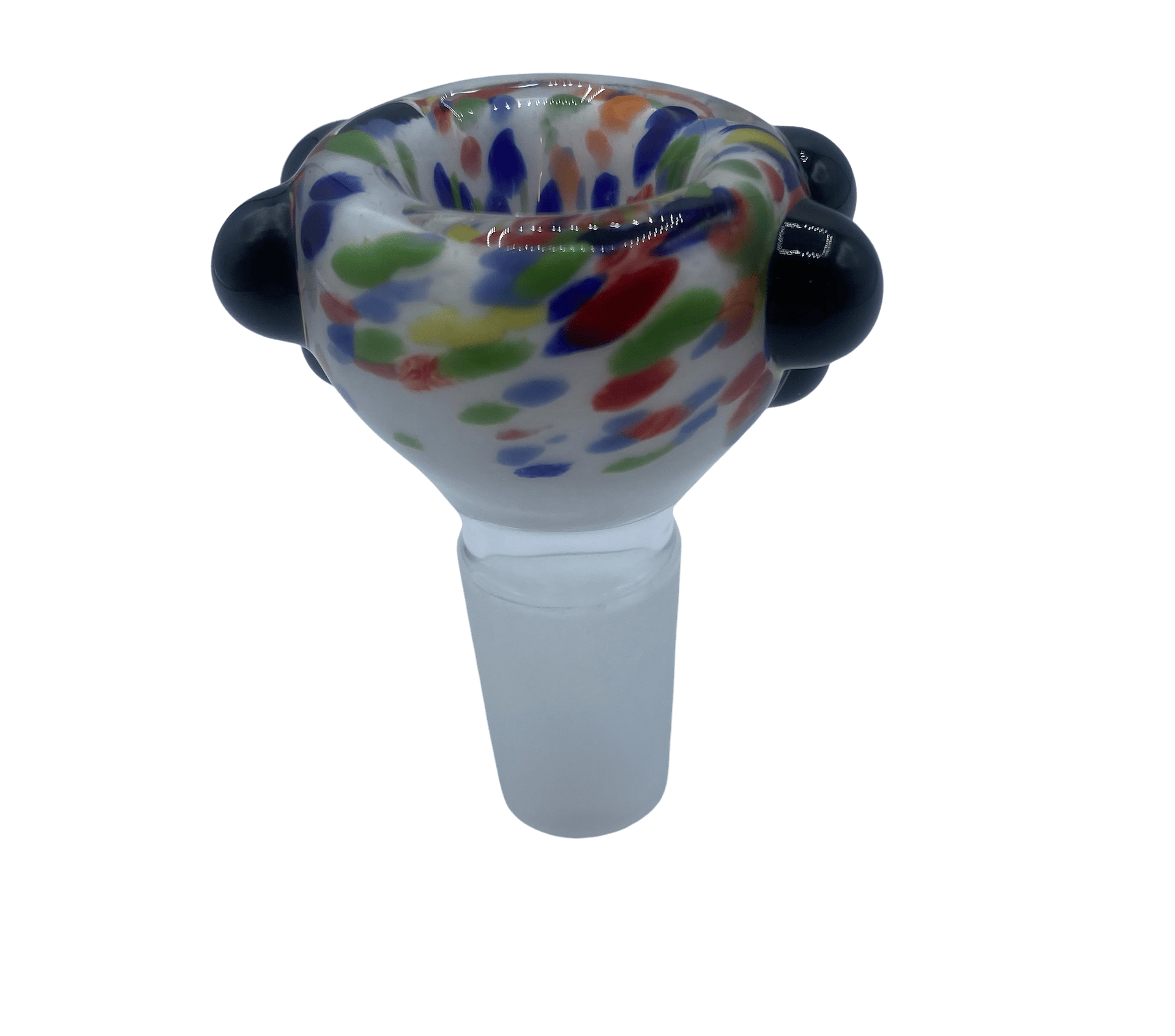 Marblesbee - Multi-Colored Glass 18mm 4 Hole Slide (@sarahmarblesbee)
