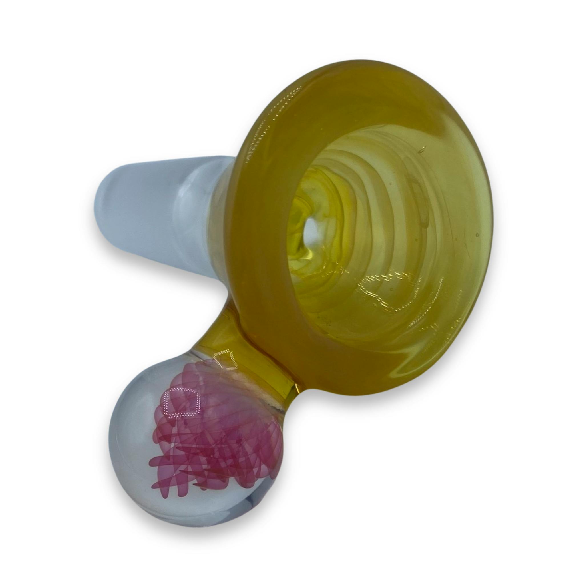 Marblesbee - Yellow Glass 14mm Martini Slide (@sarahmarblesbee)