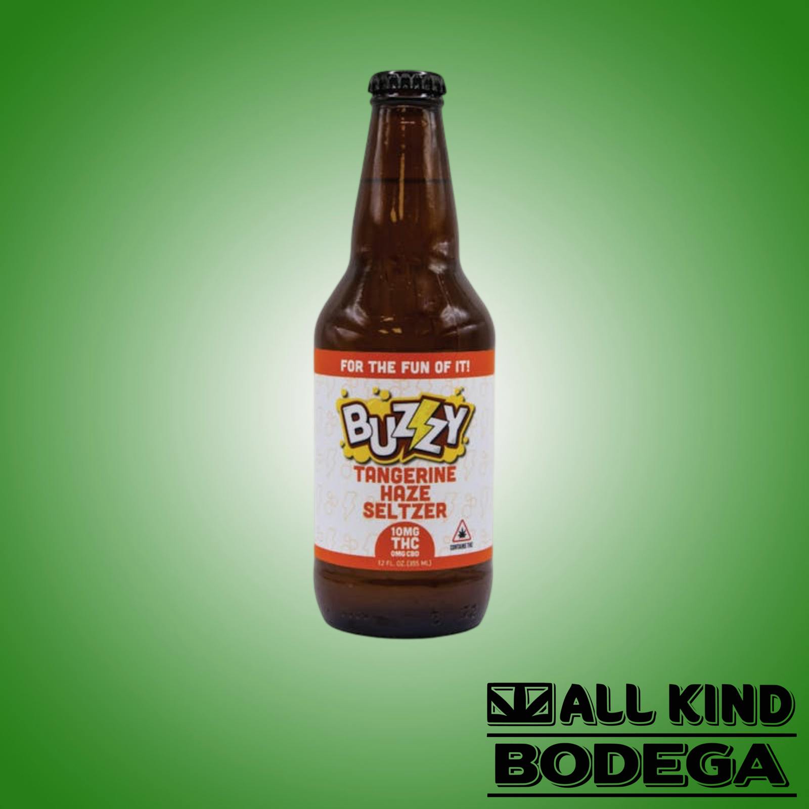 Tangerine Haze Seltzer 10mg THC (@buzzydrinks)