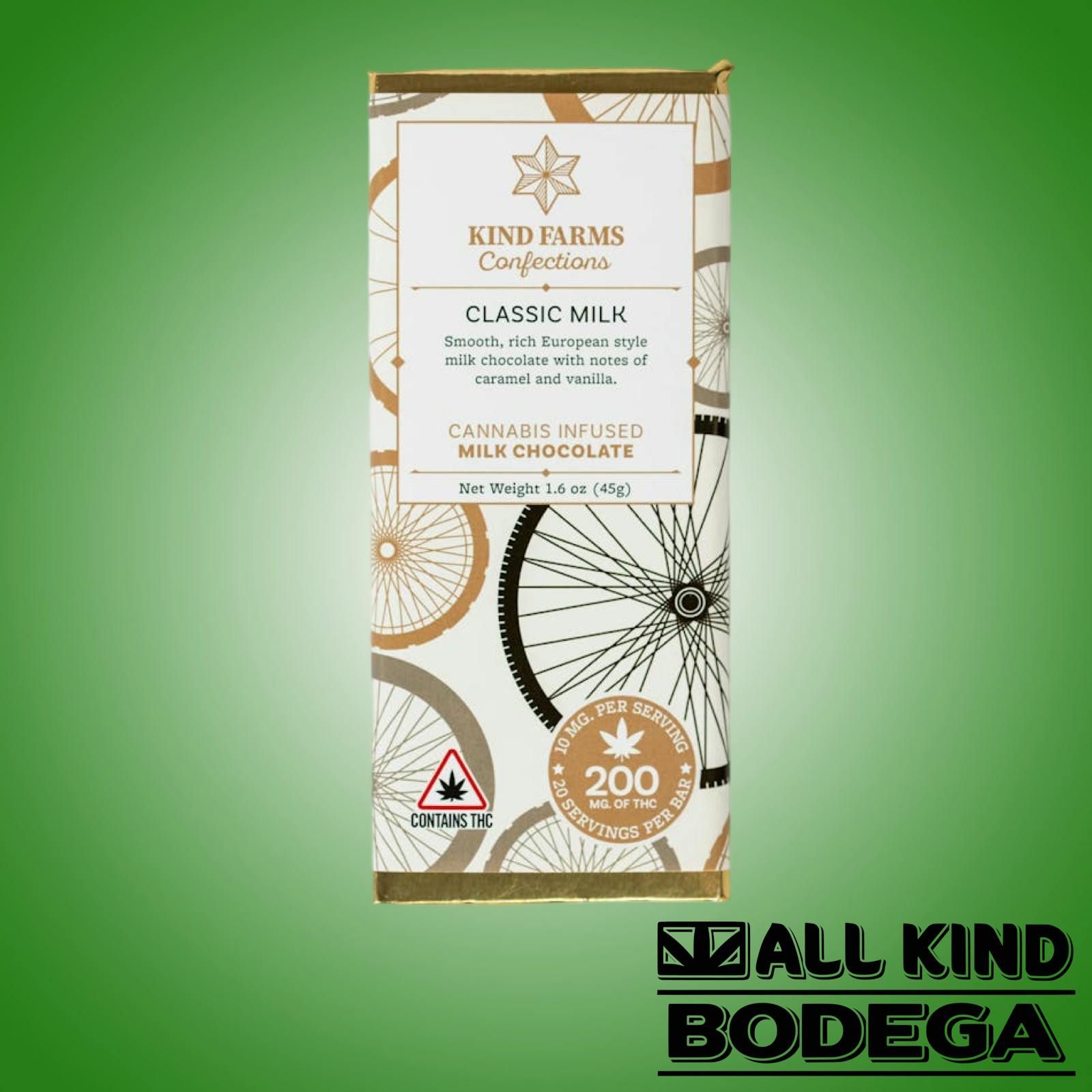 Milk Chocolate bar 200mg (@kind_farms)