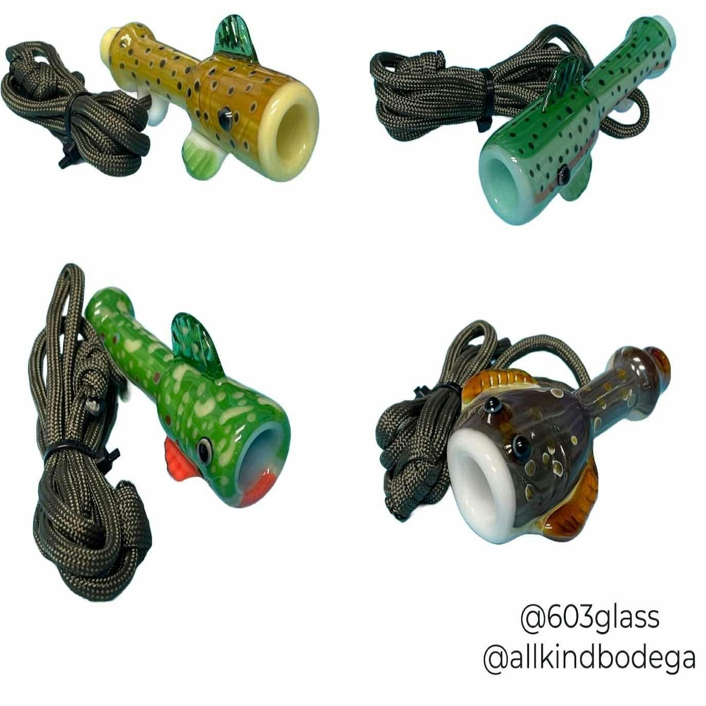 603 Glass - Travel Chillum Fish Pipe (@603glass)
