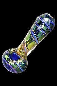 Pipe - Butterfly Wing Macro Fumed Spoon Pipe |4.75"