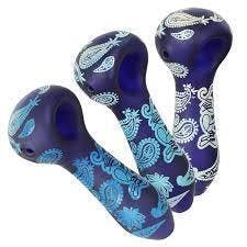 Pipe - Dogg Lbs Engraved Hazely Glass Spoon Pipe 4"