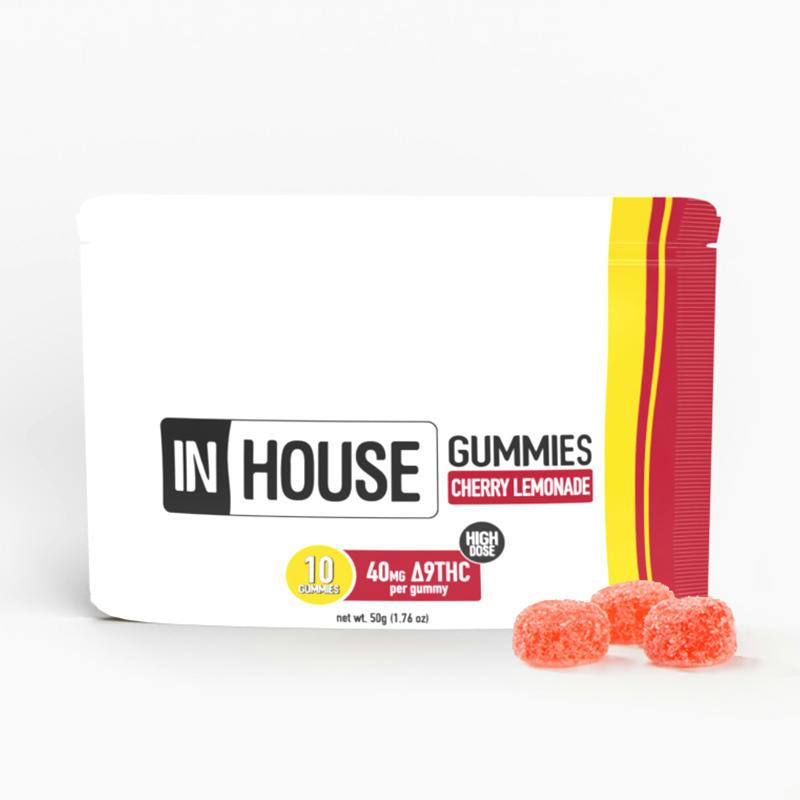 In House | Sour Pienapple | 40mg Gummies (10pk) (MED ONLY)