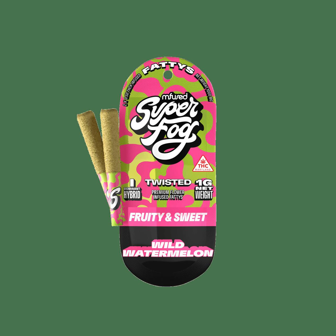 MFused - Super Fog TWISTED | Wild Watermelon | 0.5g Infused Fattys (2pk)
