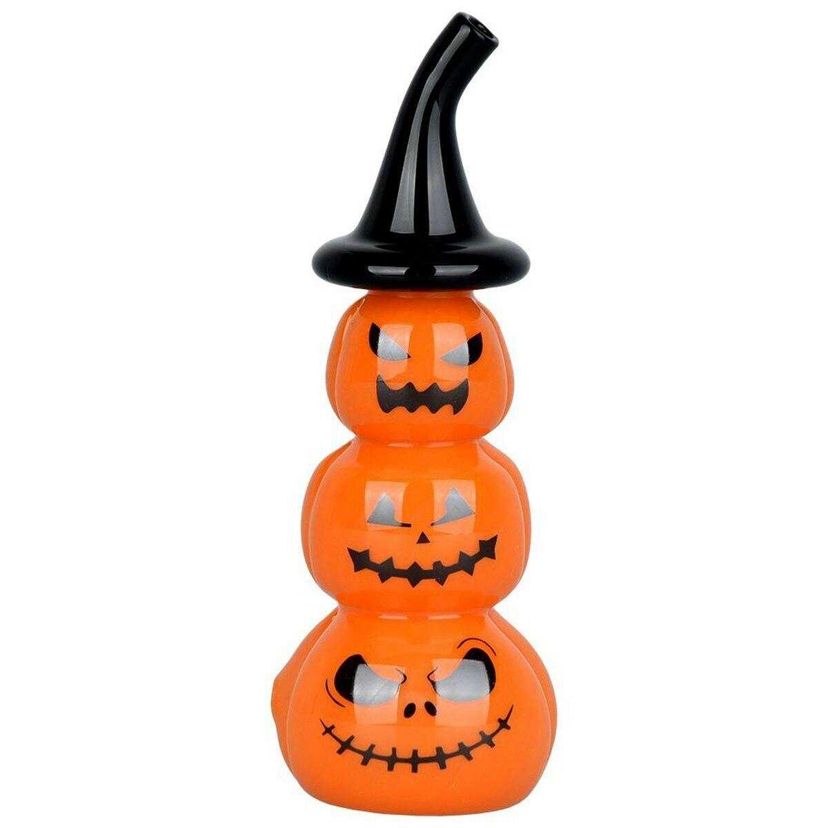 Stacked Jack-O-Lantern Hand Pipe
