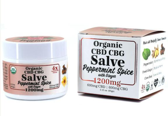 Healing Rose - Peppermint Spice Salve 4x [600mg CBD : 600mg CBG 1:1] at Island Time