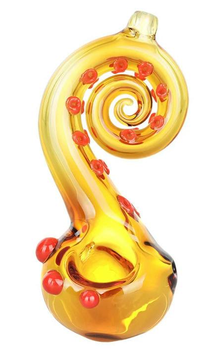 Tentacle Swirl Glass Hand Pipe - 4.5"