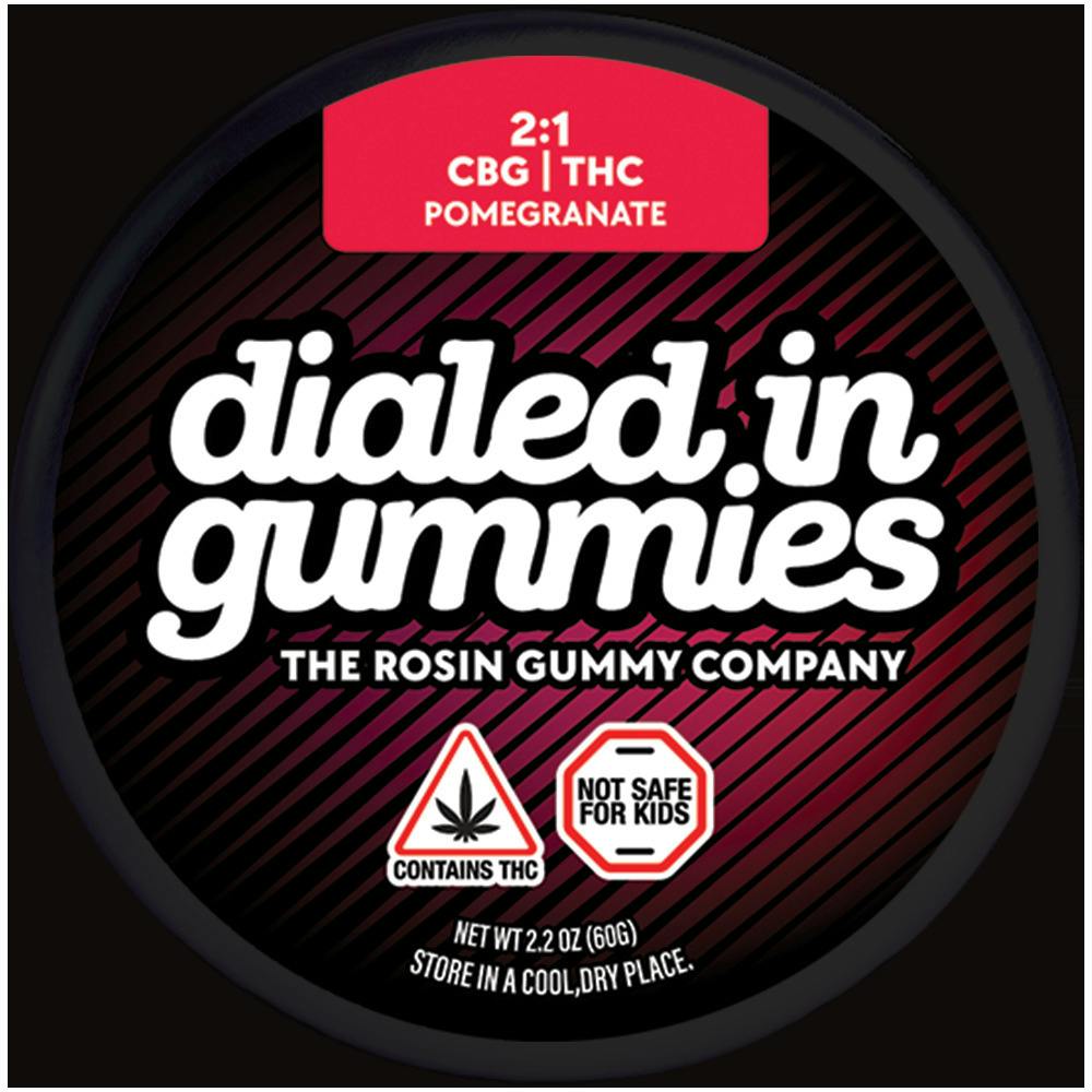 Pomegranate ~ Relax ~ Gummies ~ (2:1) CBG:THC [5mg] 10pc tear-apart pcs/ 20 servings