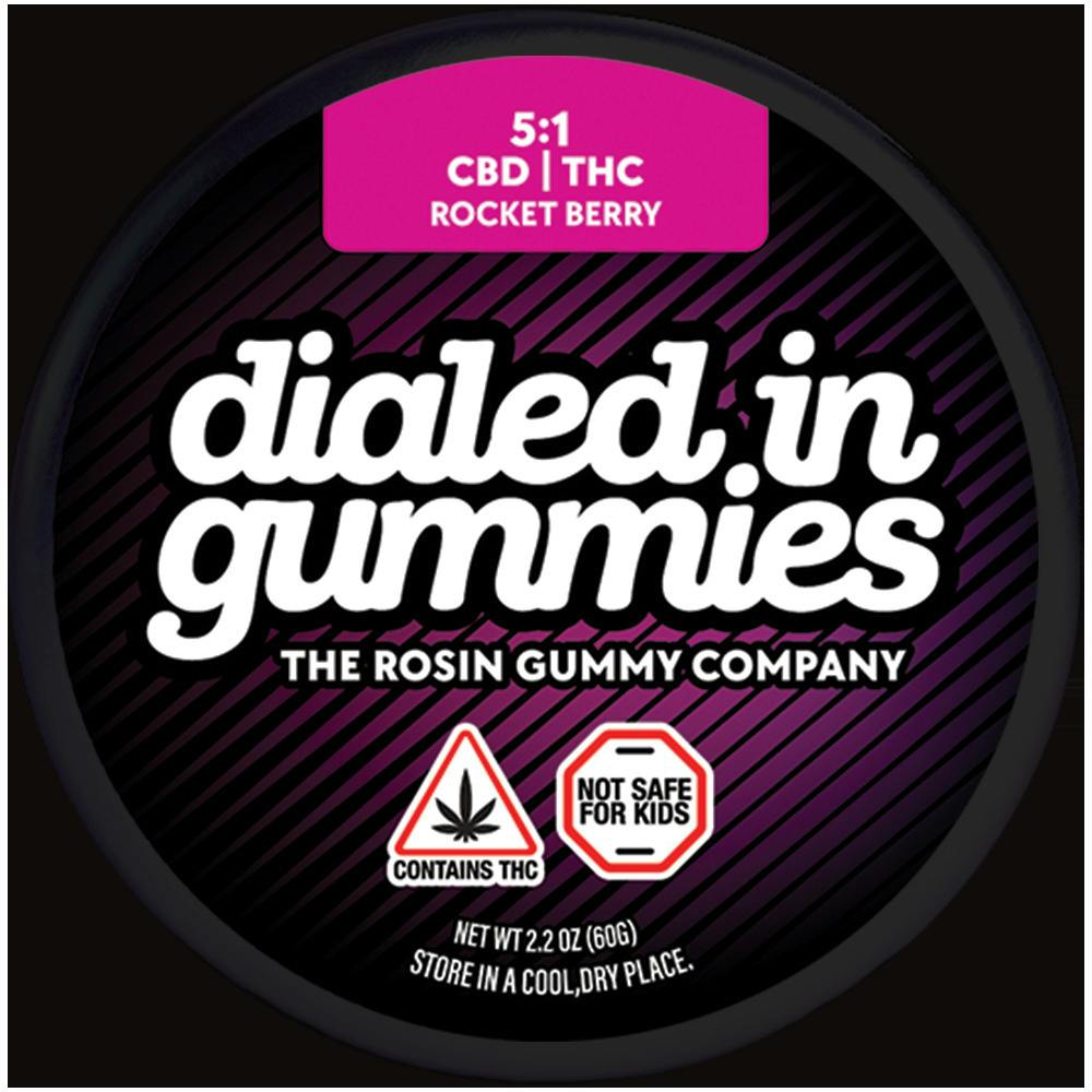 Rocket Berry ~Balance~ Gummies ~ (5:1) CBD:THC [5mg] 10pc tear-apart pcs/ 20 servings